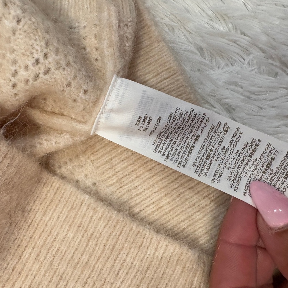 Boden Cream Cable Knit Sweater - Picture 4 of 6